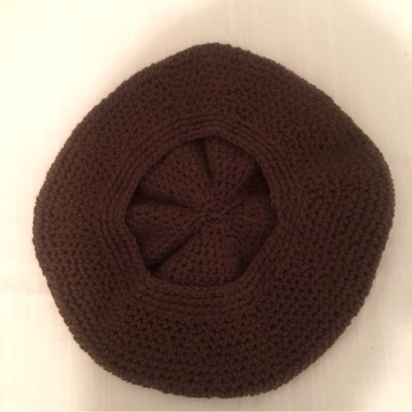 Brown Hand Crochet Beret - Picture 3 of 7